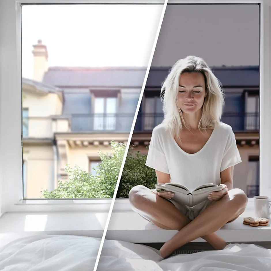 Film miroir sans tain repositionnable pour grand vitrage - Bronze - 60 cm x 1 m - en Rouleau - DIMEXACT