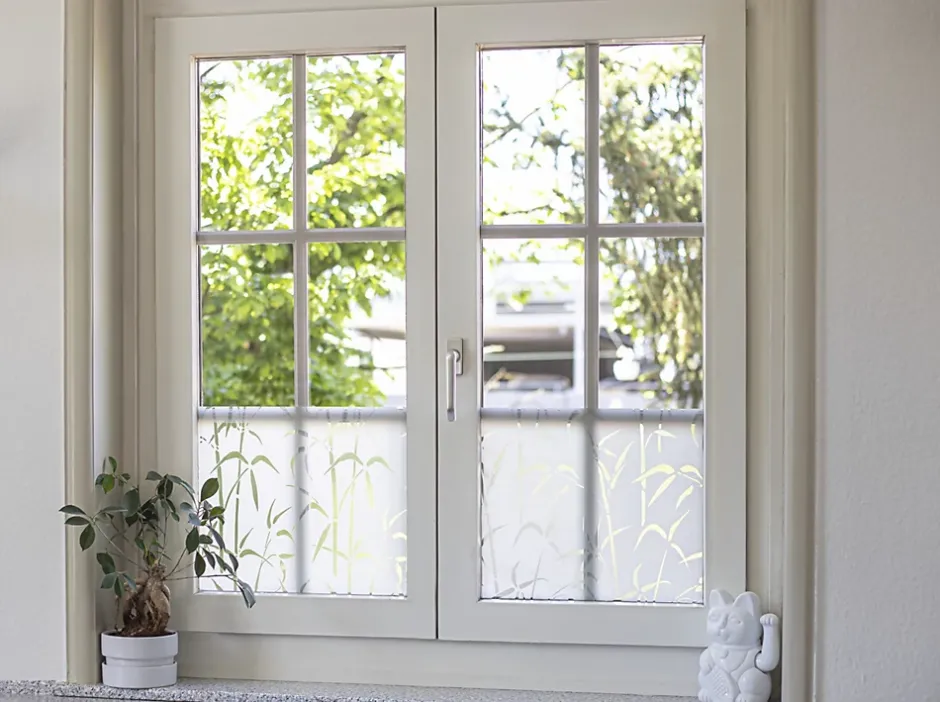 Film occultant adhésif pour vitre imprimé bambou ® L.200 x l.67,5cm-D-C-Fix Sale