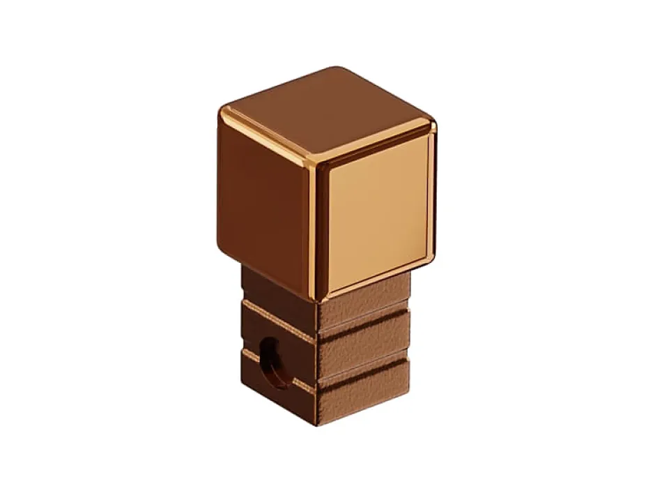 Ilcom Finition angulaire PQ en acier inoxydable pour profils Cuivre poli - 0,8 mm x 0,8 mm