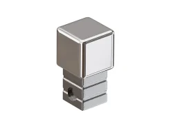 Ilcom Finition angulaire PQ en acier inoxydable pour profils Argent poli - 12 mm x 12 mm