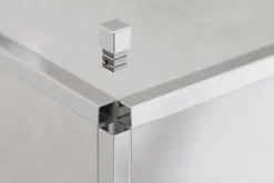 Ilcom Finition angulaire PQ en acier inoxydable pour profils ArgentSatiné - 0,8 mm x 0,8 mm