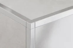 Ilcom Finition angulaire rectifiée PQS en acier inoxydable pour profils ArgentSatiné - 10 mm x 10 mm