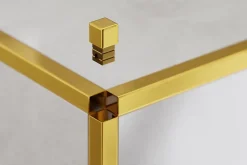 Finition angulaire rectifiée PQS en acier inoxydable pour profils Or satiné - 10 mm x 10 mm-Ilcom Outlet