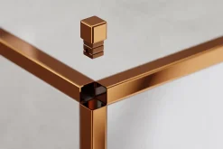 Ilcom Finition angulaire rectifiée PQS en acier inoxydable pour profils Cuivre poli - 12 mm x 12 mm