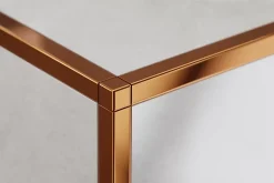 Ilcom Finition angulaire rectifiée PQS en acier inoxydable pour profils Cuivre poli - 12 mm x 12 mm