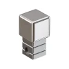 Ilcom Finition angulaire rectifiée PQS en acier inoxydable pour profils Argent poli - 10 mm x 10 mm