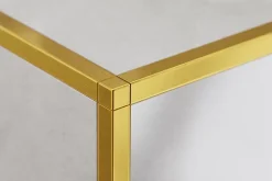 Finition angulaire rectifiée PQS en acier inoxydable pour profils Or satiné - 12 mm x 12 mm-Ilcom Discount