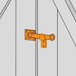 Fléau de Persienne, avec Support, Aluminium, Noir, Longueur 160, pour Volet Battant-Torbel Discount