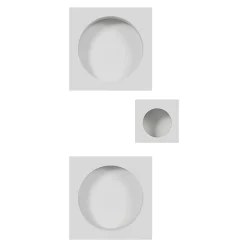 GoodHome Galandage Carré à visser Irvil mat blanc Ø55.5mm