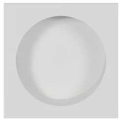 GoodHome Galandage Carré à visser Irvil mat blanc Ø55.5mm