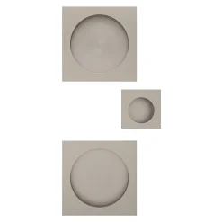 GoodHome Galandage Carré à visser Irvil effet nickel satin gris Ø55.5mm