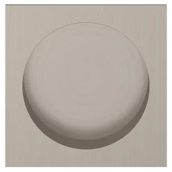 GoodHome Galandage Carré à visser Irvil effet nickel satin gris Ø55.5mm