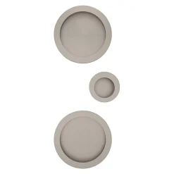 Galandage rond à visser Minzh effet nickel satin gris Ø55mm-GoodHome Online