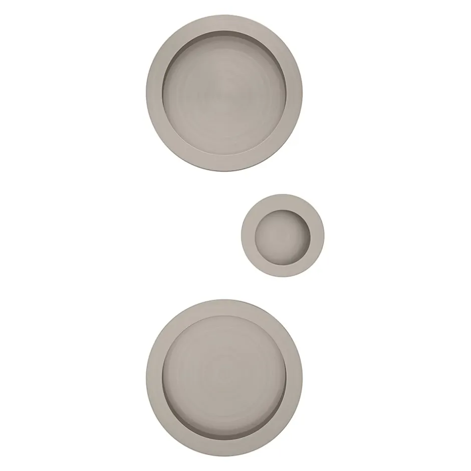 Galandage rond à visser Minzh effet nickel satin gris Ø55mm-GoodHome Online