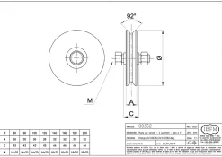 Galet 2 roulements à bille gorge V - 30 700-Ibfm Discount