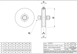 Ibfm Galet 2 roulements gorge ronde - 14 900