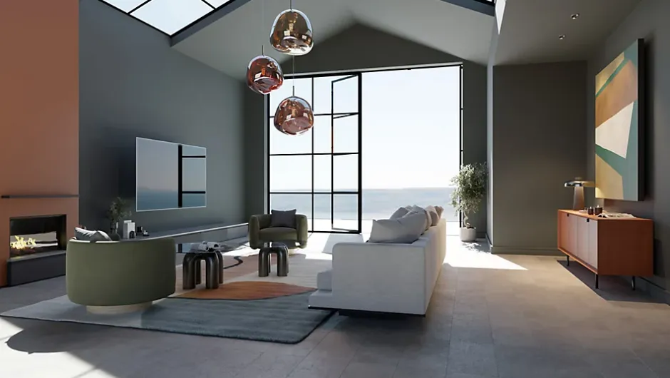 GAMME PRO - DALLE CLIPSABLE TRÈS HAUTE RÉSISTANCE AVEC SOUS-COUCHE INTEGREE. CIMENT TAUPE-Pack T3 (44m²)-Samklic Outlet