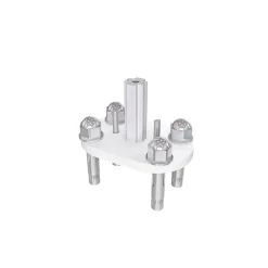 AICA Sanitaire Garde-corps - Pour intérieur et extérieur - Aluminium argenté - Avec 5 traverses et 1 main courante - 100cm - Fixation à plat