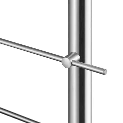 AICA Sanitaire Garde-corps avec main courante, 100cm, en acier inoxydable 304, garde-corps avec 3 traverses, pour intérieur et extérieur