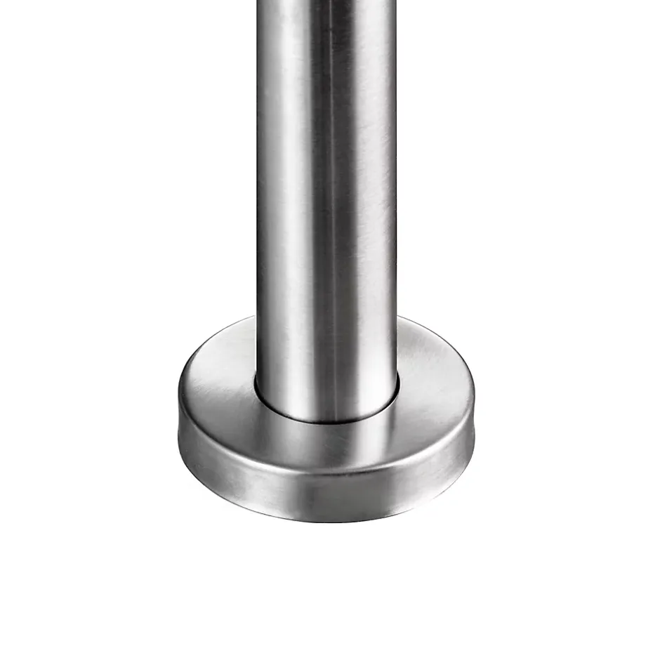 AICA Sanitaire Garde-corps 100cm avec main courante, en acier inoxydable 201, pour intérieur et extérieur, garde-corps avec 3 traverses