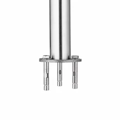 AICA Sanitaire Garde-corps 100cm avec main courante, en acier inoxydable 201, pour intérieur et extérieur, garde-corps avec 5 traverses