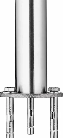 Garde-corps 80cm avec main courante, en acier inoxydable 201, pour intérieur et extérieur, garde-corps avec 3 traverses-Nature Pro Outlet