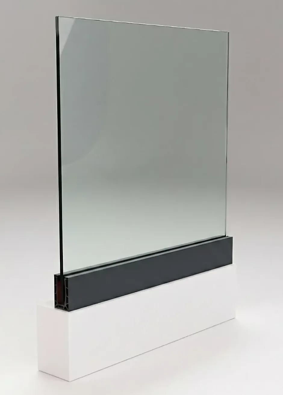 Sbalu Garde-corps en verre SB360 réglable sur mesure - Thermolaqué 7016