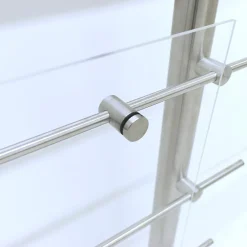 Garde-corps inox main courante bois gris pose à plat, Inoca-Kordo Online