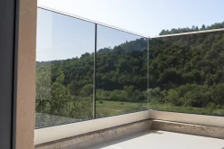 Verrea Garde-corps vitré , Intérieur et Extérieur , Beige RAL 1015 , Vitrage feuilleté 88-2 , Fabrication française