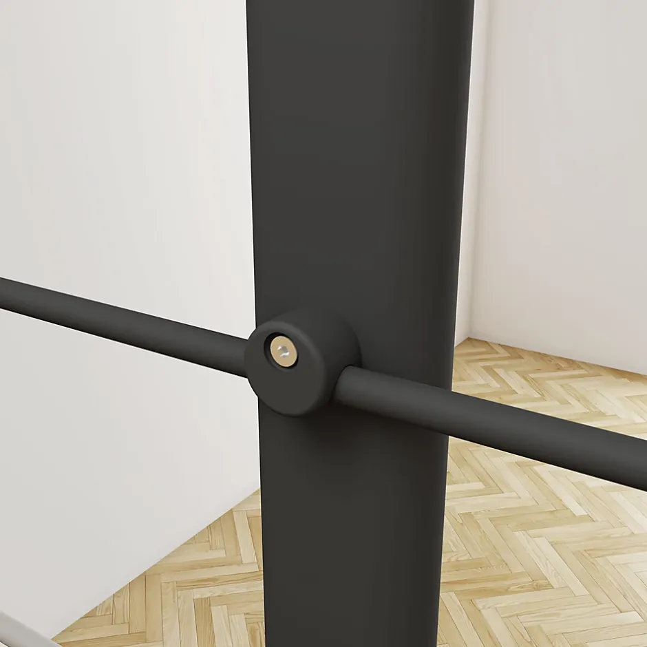 Kit Balustrade 1ml garde-corps avec 5 barreaux fixation à l'anglaise en aluminium noir mat-Grand Verre Sale