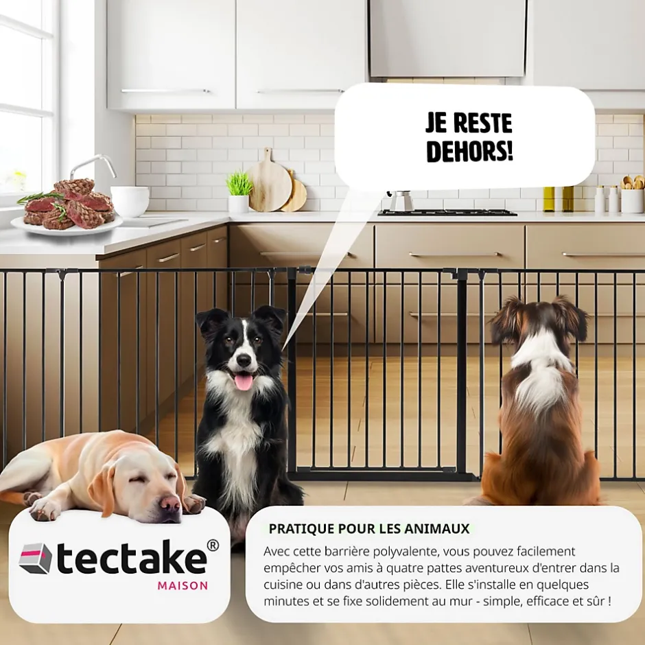 Grille de protection pour cheminée, barrière de sécurité enfant bébé-Tectake Discount