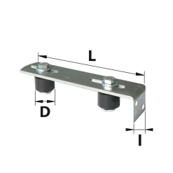 Guide de portail à visser acier zingué blanc Afbat L.250mm H.40mm-Afbat - Tb Industrie Sas Discount
