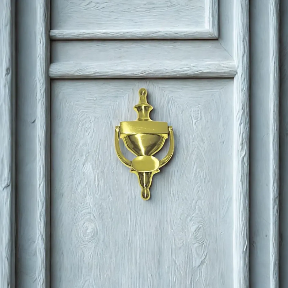 Secury-T Heurtoir de porte laiton poli 200X95 mm