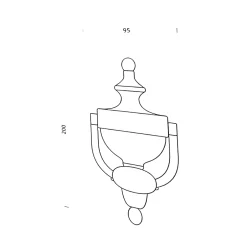 Secury-T Heurtoir de porte laiton poli 200X95 mm