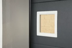 Hublot pour porte de garage carré en PVC blanc l.29 x H.29 cm-GoodHome Sale