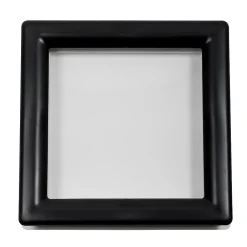 GoodHome Hublot pour porte de garage carré en PVC noir l.29 x H.29 cm