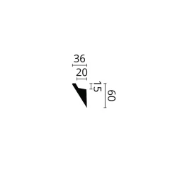Noel & Marquet IL4 WALLSTYL Moulures de plafond Polystyrène HD Noël & Marquet 60 x 36 x 2000 - 1 pièce