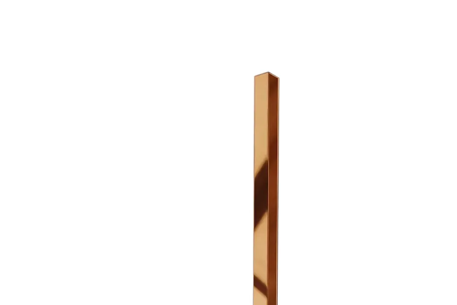 Ilcom Profilé décoratif Li Angle intérieur en acier inoxydable Cuivre poli - 10 mm x 2440 mm x 0,65 ep.