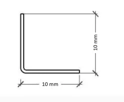 Ilcom Profilé décoratif Li Angle intérieur en acier inoxydable Cuivre poli - 10 mm x 2440 mm x 0,65 ep.