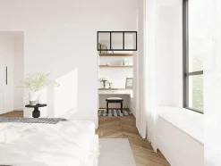 Vente-unique Imposte atelier en aluminium thermolaqué - L83 x H40 cm - Noir - BAYVIEW