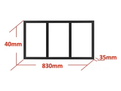 Imposte atelier en aluminium thermolaqué - L83 x H40 cm - Blanc - BAYVIEW-Vente-unique Hot