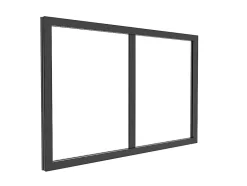 Imposte atelier en aluminium thermolaqué - L63 x H40 cm - Noir - BAYVIEW-Vente-unique Sale