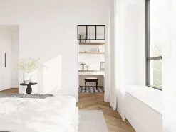 Vente-unique Imposte atelier en aluminium thermolaqué - L73 x H40 cm - Noir - BAYVIEW