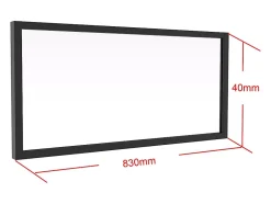 Vente-unique Imposte atelier en aluminium thermolaqué - L83 x H40 cm - Noir - SENECA