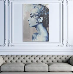 Impression sur toile avec applications multicolores cm 80x3,8x120-Mauro Ferretti Discount