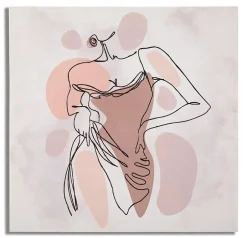 Impression sur toile femme multicolore cm 80x2,8x80-Mauro Ferretti Outlet