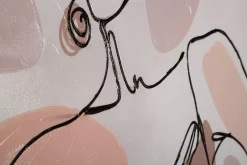 Impression sur toile femme multicolore cm 80x2,8x80-Mauro Ferretti Outlet