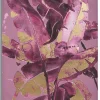 Impression sur toile violet feuilles cm 80x3x120-Mauro Ferretti New