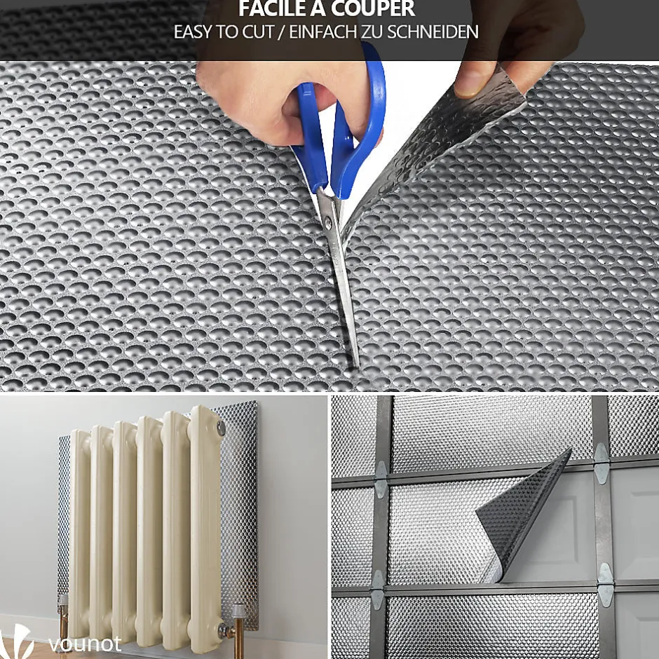 Isolant thermique a bulle double couche aluminium radiateur reflecteur 1x10m-Vounot Online