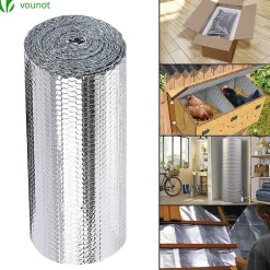 Isolant thermique a bulle double couche aluminium radiateur reflecteur 0.6x20m-Vounot Clearance